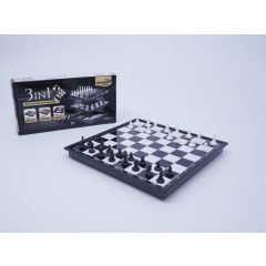 3 az 1-ben mágneses sakk, dáma, backgammon szett